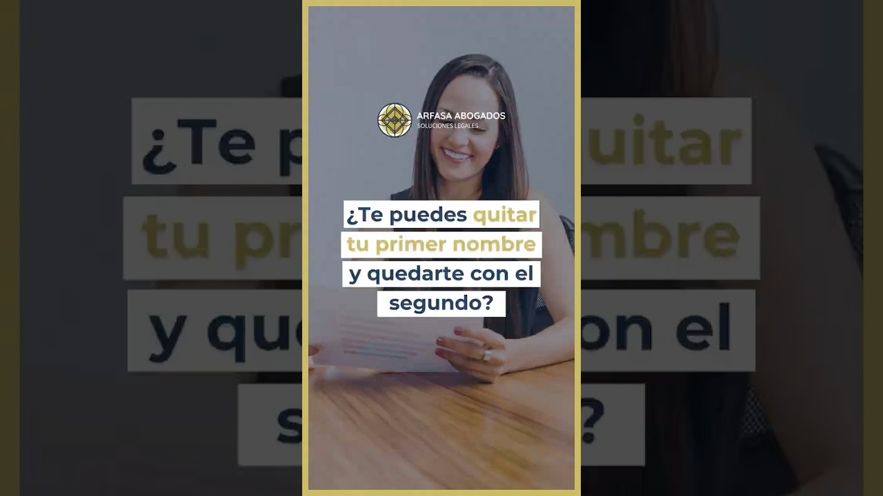 ¿Quieres quitarte tu primer nombre y quedarte solo con el segundo? ⚖️